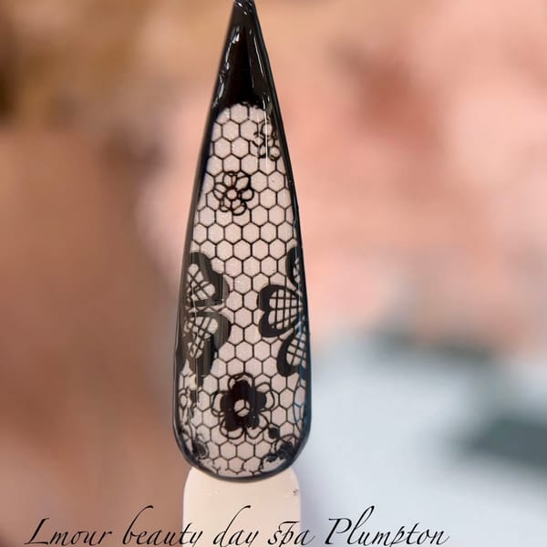 Hand-painted black lace